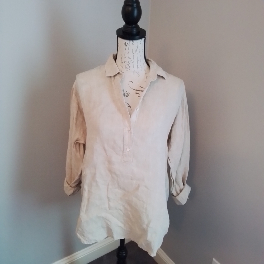 J. Mclaughlin Fallon Linen Tunic Top - S View 3